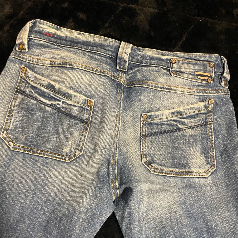 Straight leg blue diesel jeans